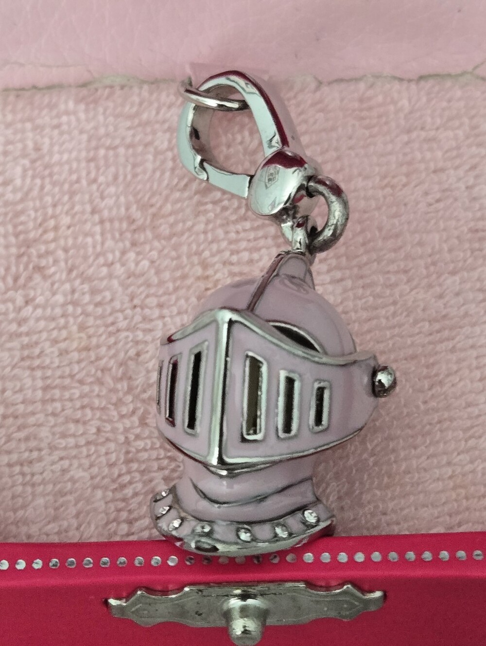 Juicy Couture Knight Enameled Helmet Silver Charm